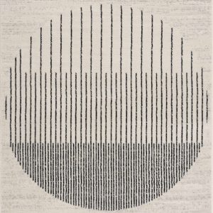 Angus Black&White Geometric Area Rug