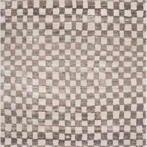 Benjy Irregular Checkboard Rug - Beige
