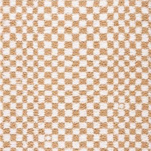 Kieu Mustard & Ivory Checkered Area Rug