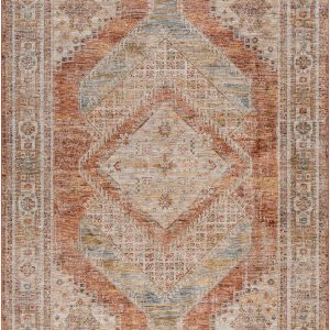 Moya Rust Rich Textured Traditional Rug