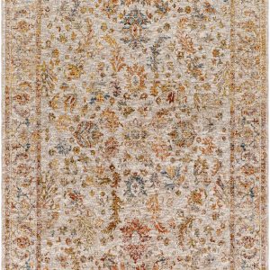 Asabi Beige Textured Rug with Fringes