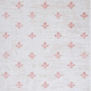 Kapono Floral Dusty Pink Area Rug