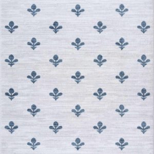 Kapono Floral Dusty Blue Area Rug
