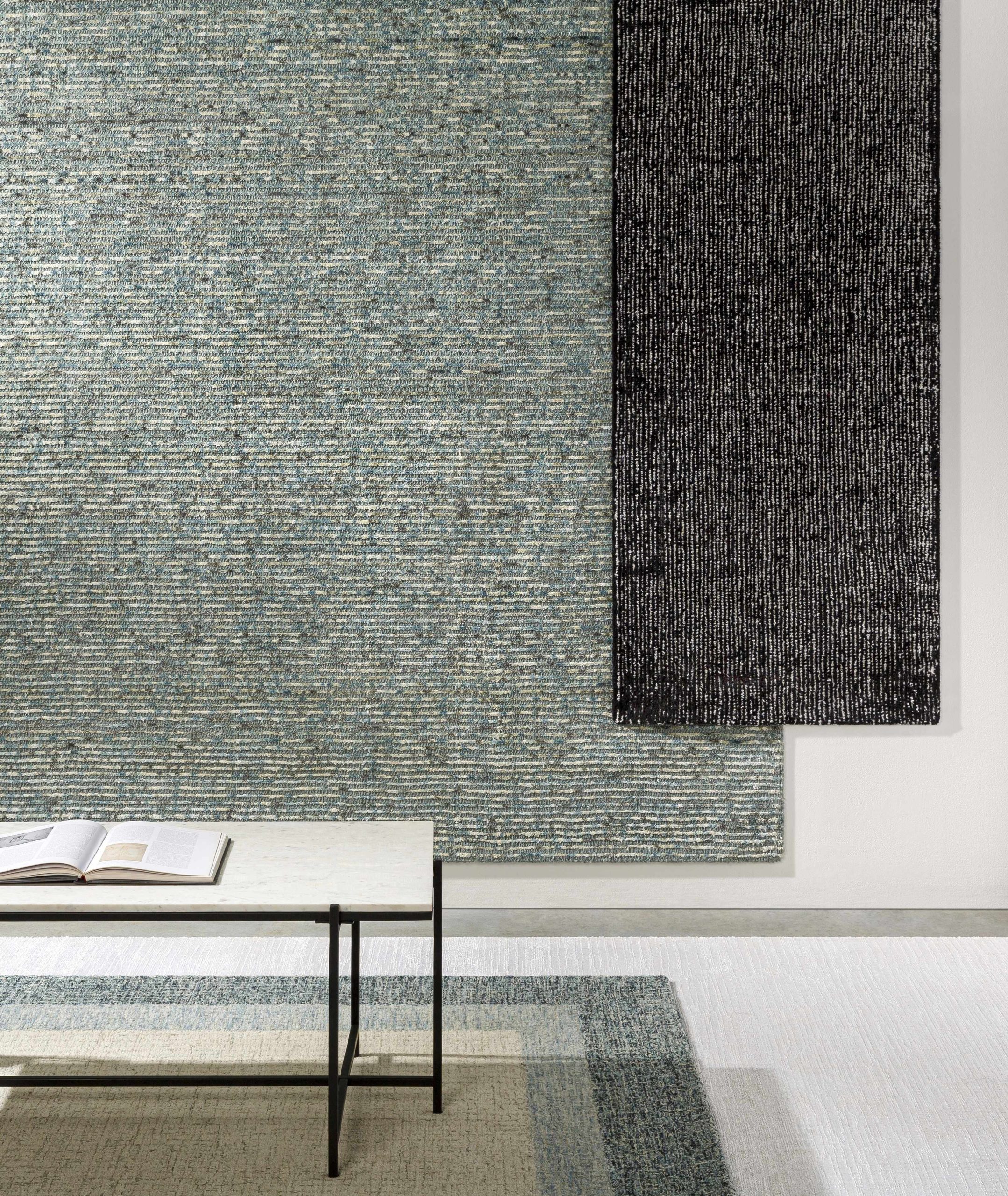Padada Green Bordered Cream Wool Rug - Image 8