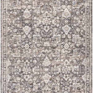 Talihina Brown Luxe Damask Rug