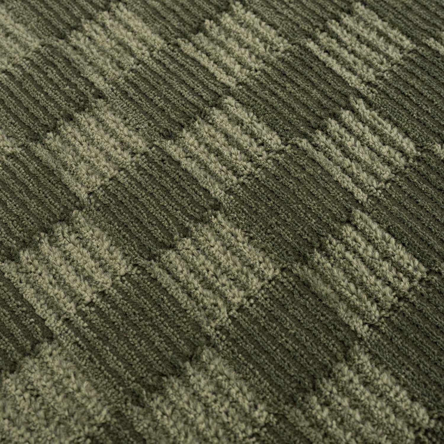 Truls 3D Checkered Washable Rug - Green - Image 8