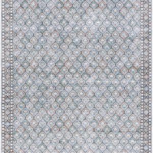 Telma Medium Green Washable Area Rug