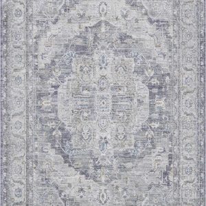 Ulubey Distressed Gray Thick Luxe Area Rug