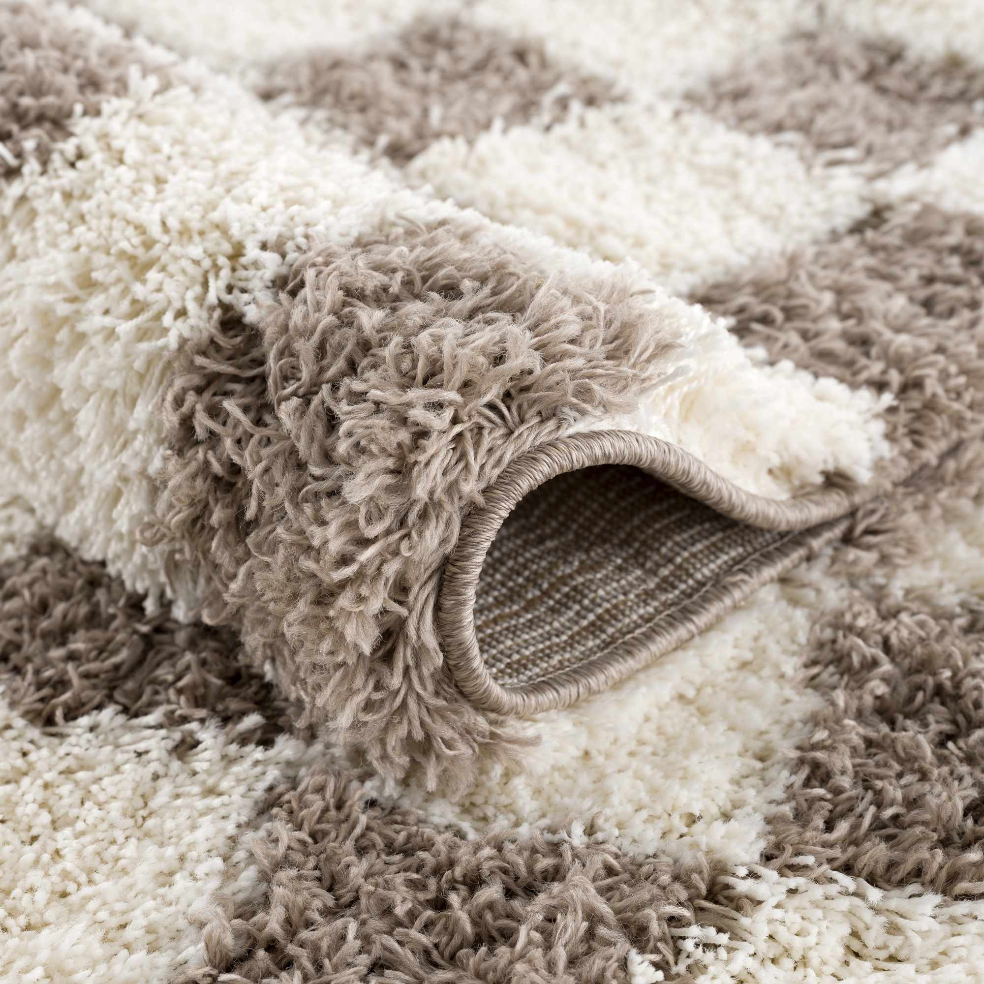 Atira Brown Checkered Area Rug - Image 9