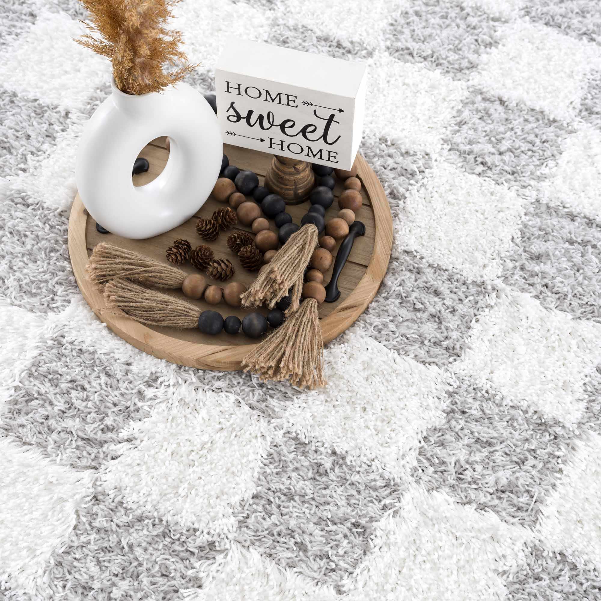 Atira Gray Checkered Area Rug - Image 5