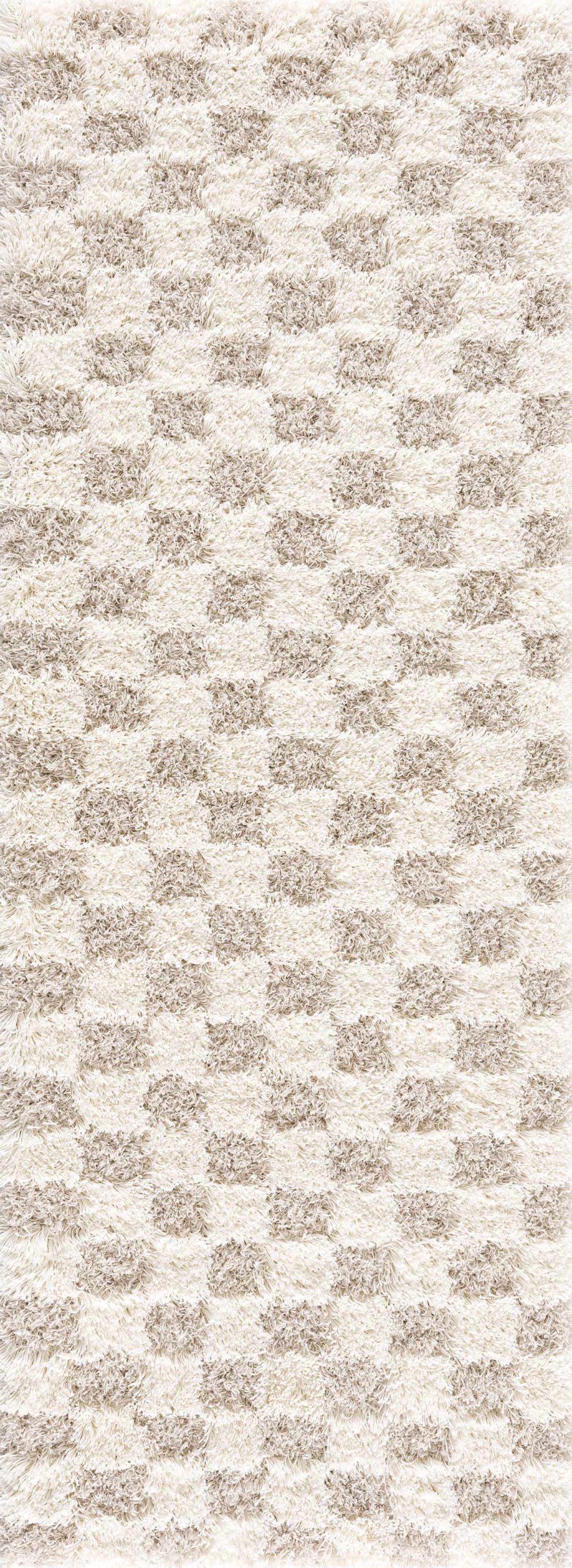 Atira Light Brown Checkered Area Rug - Image 21