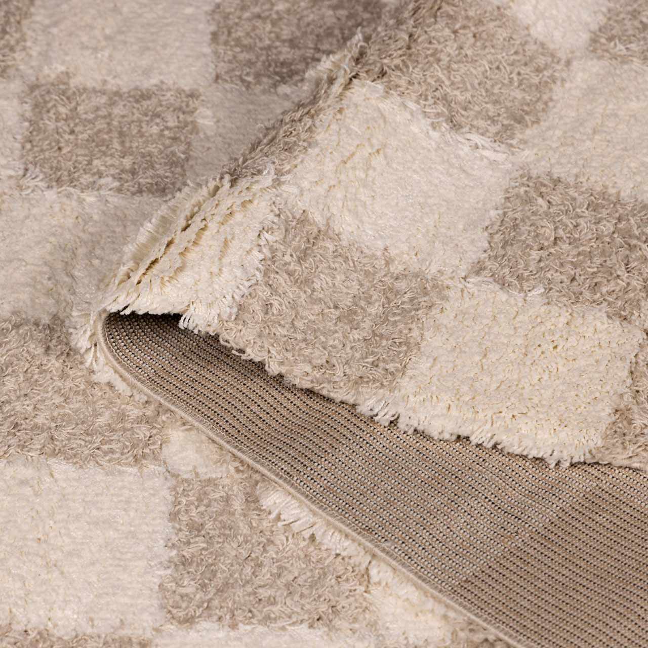 Atira Light Brown Checkered Area Rug - Image 26