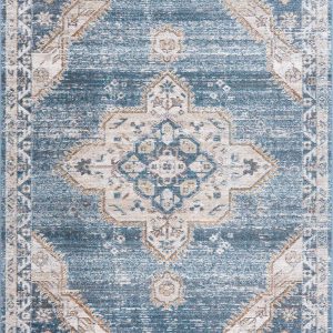 Keltie Blue Medallion Area Rug