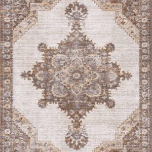 Keeran Tan Medallion Area Rug