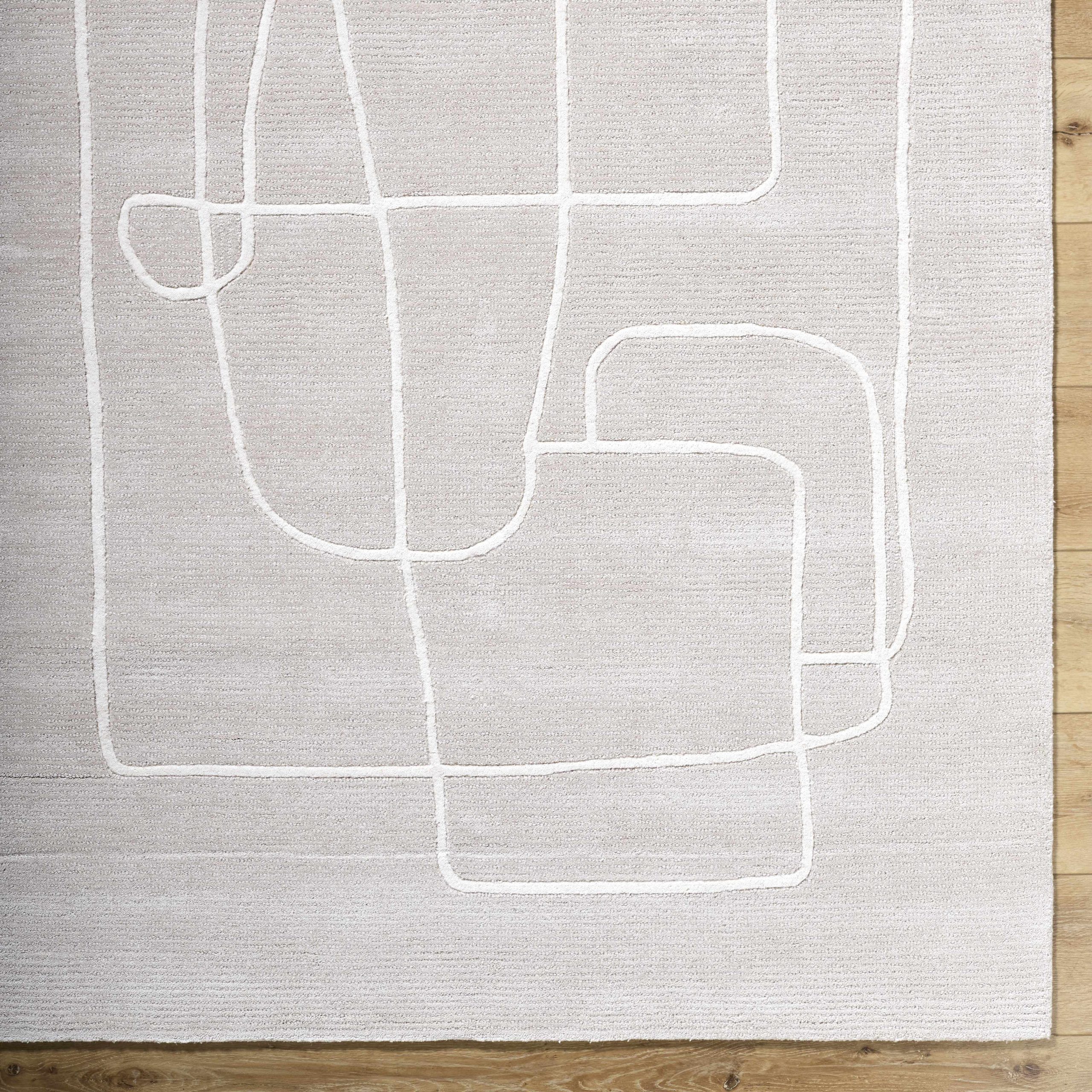 Vatsa Gray Abstract Area Rug - Image 6