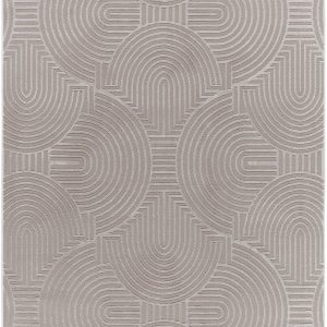 Aucoin Taupe 3D Rainbow Washable Area Rug