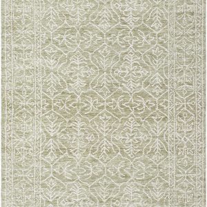 Yadid Green Wool Area Rug