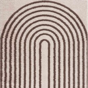Yasuo Brown Washable Area Rug