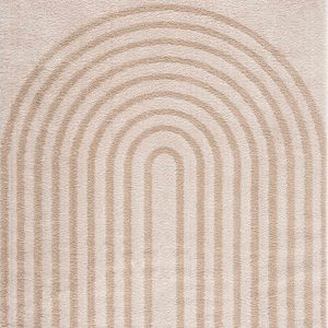 Yasuo Beige Washable Area Rug