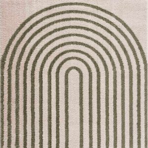 Yasuo Green Washable Area Rug