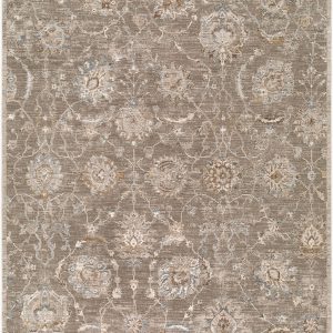Wokii Gray Floralnature Area Rug