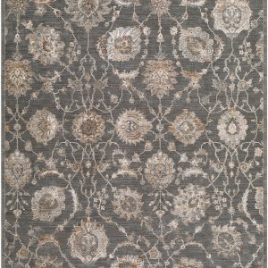 Jonia Teal Floralnature Modern Area Rug
