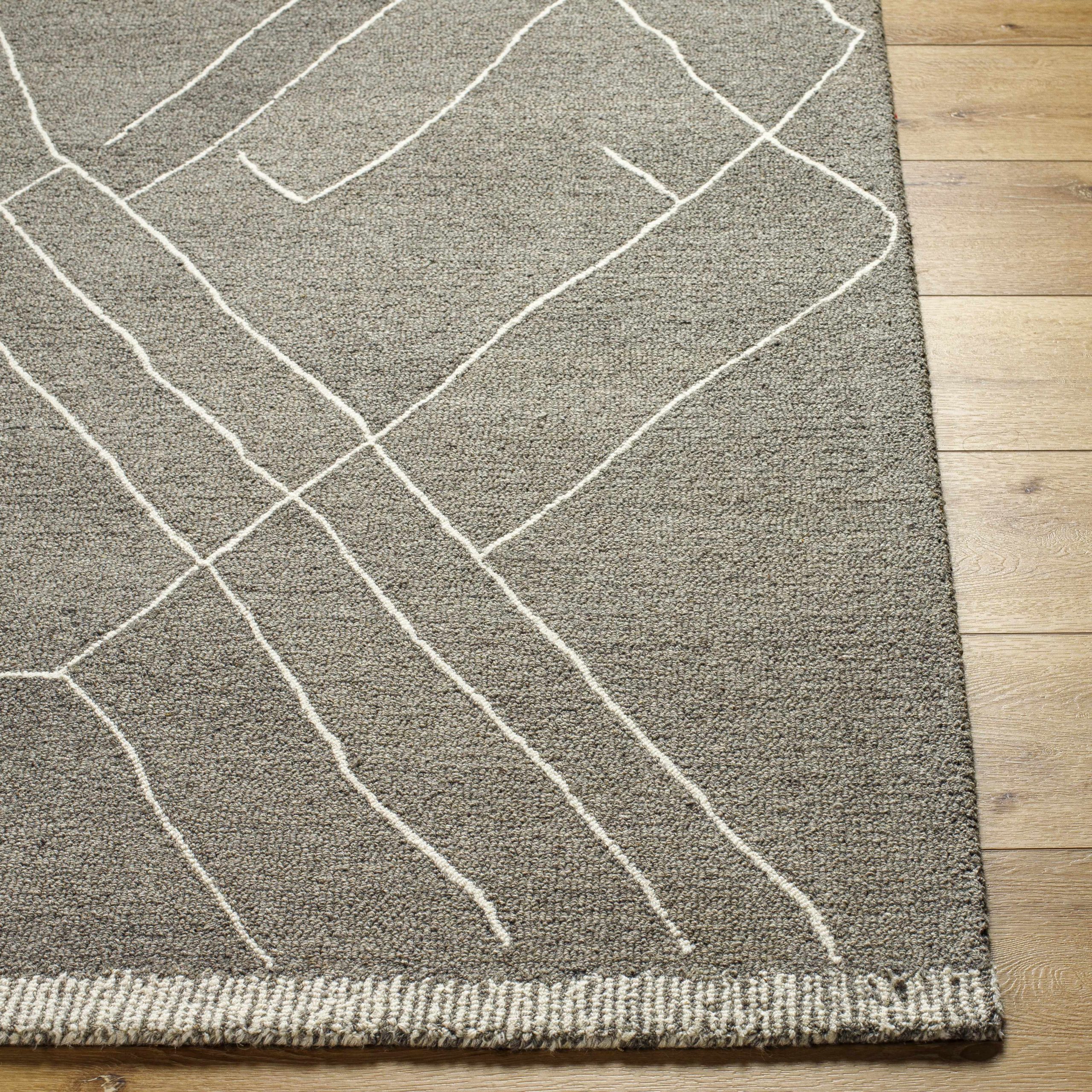 Arsenal Trout Valley Gray Wool Rug - Image 3