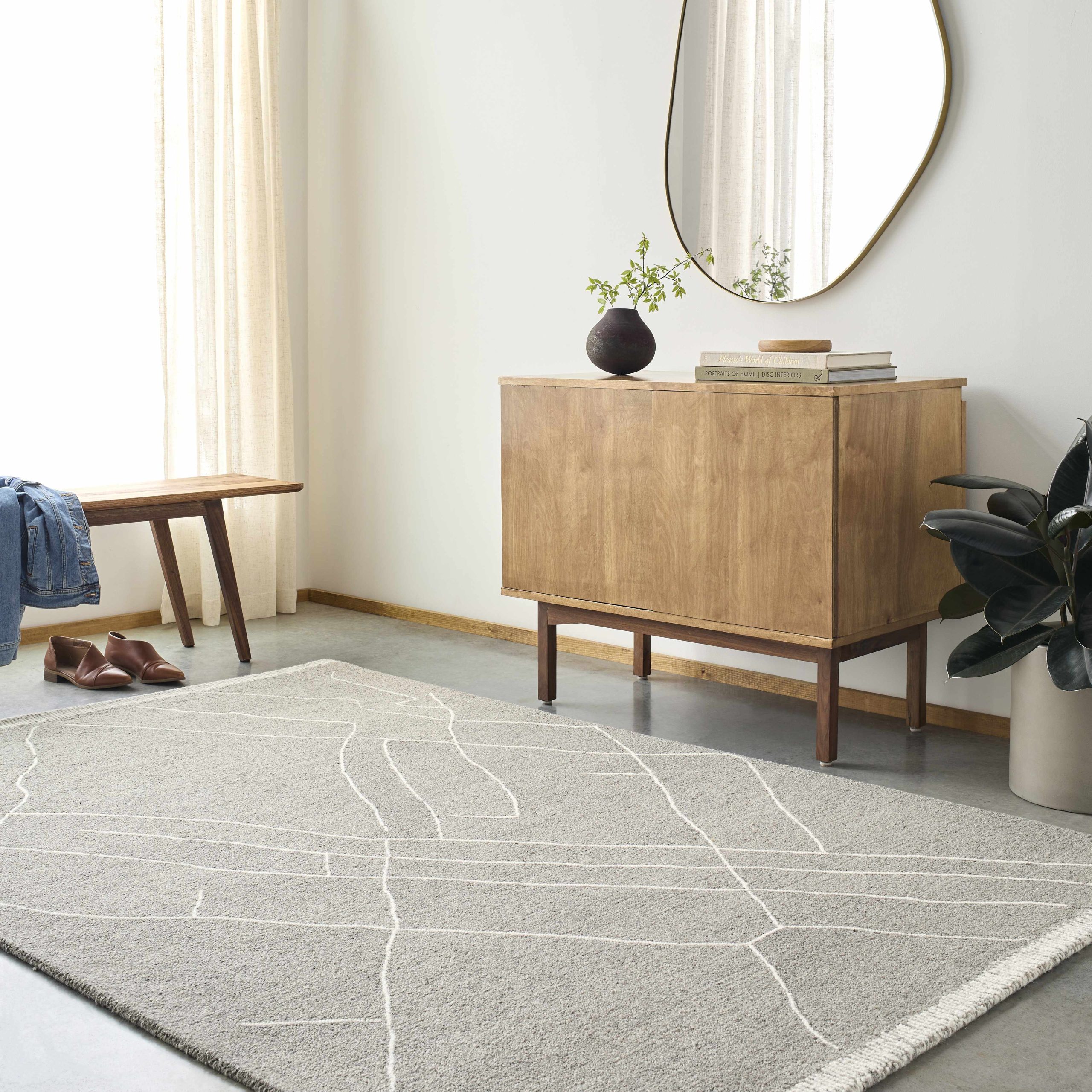 Arsenal Trout Valley Gray Wool Rug - Image 2