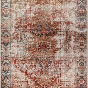 Adtugan Vintage Flat Pile Washable Rug