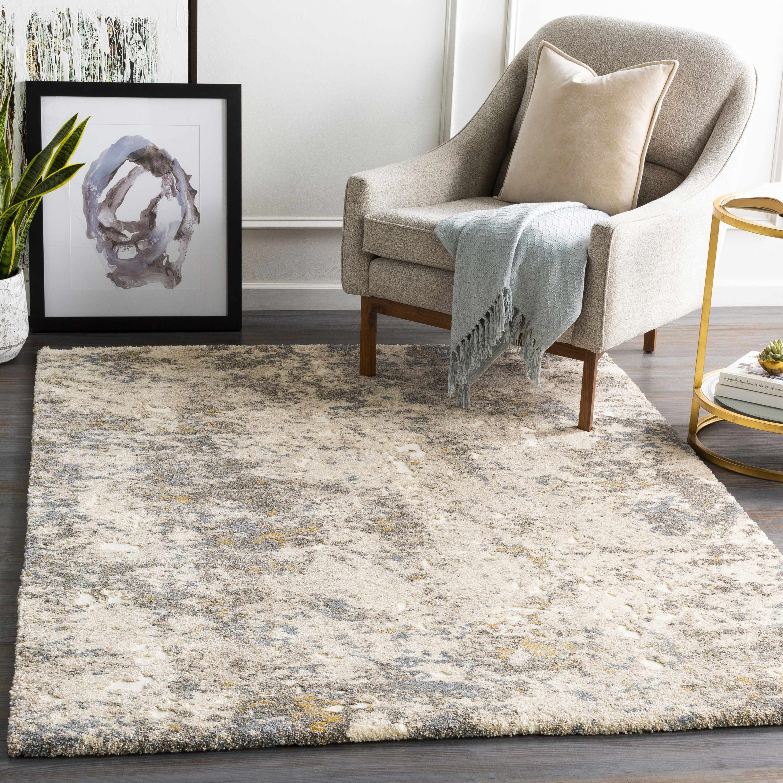 Alabaster Abstract Thick Luxe Rug - Image 2