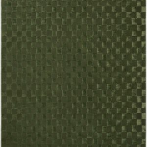 Carina Green Checkered Washable Area Rug