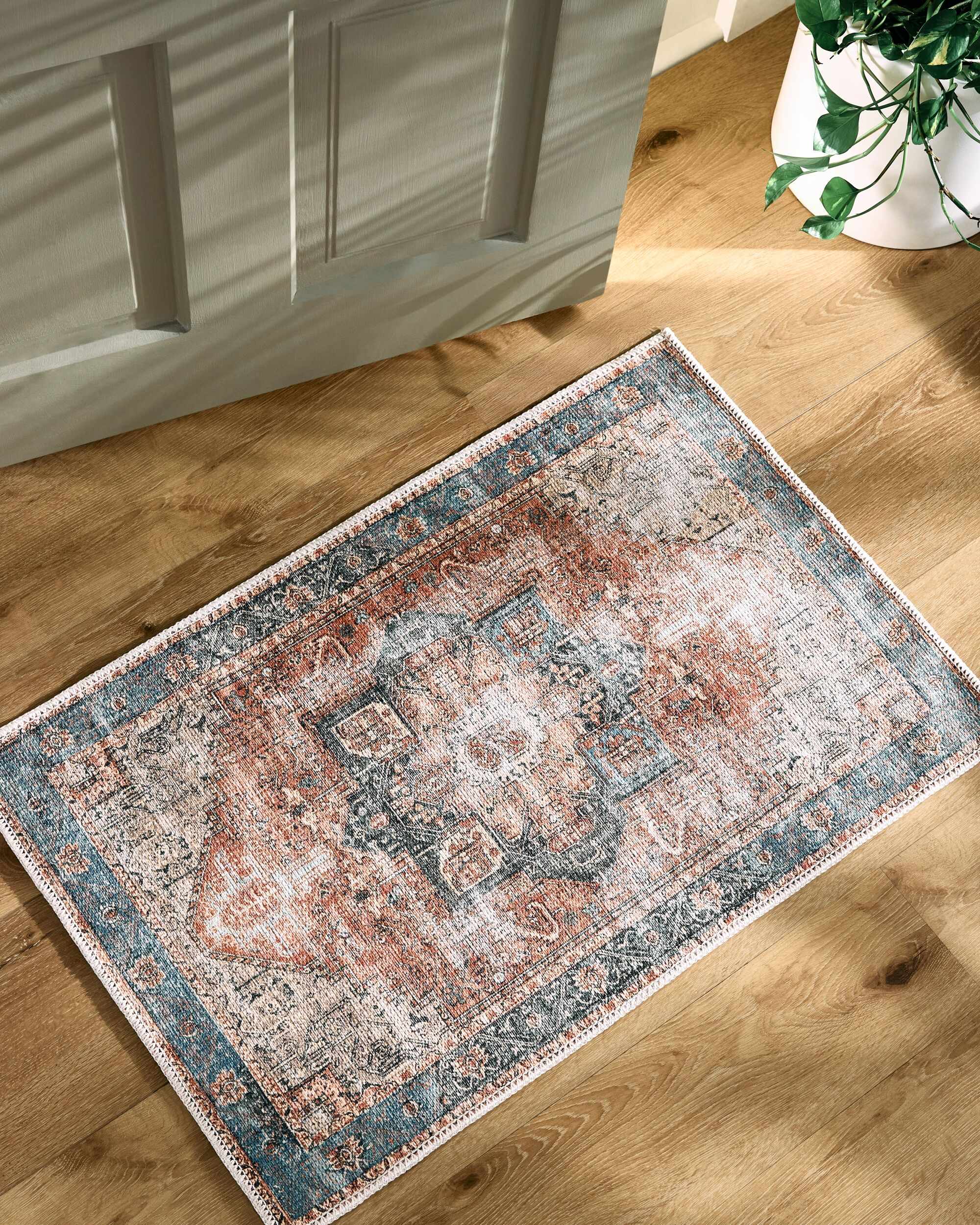 Rosman Distressed Washable Area Rug - Image 20