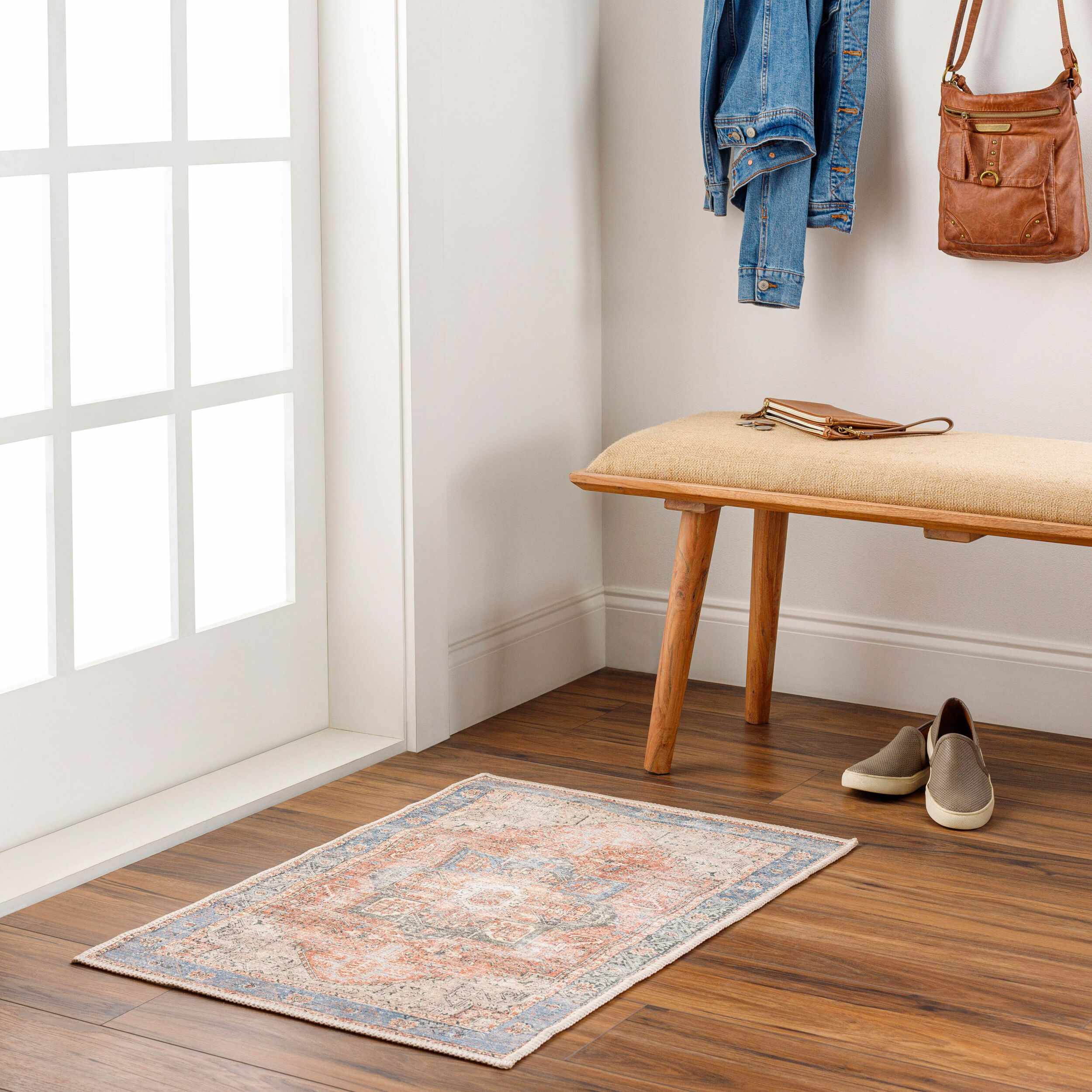 Rosman Distressed Washable Area Rug - Image 19
