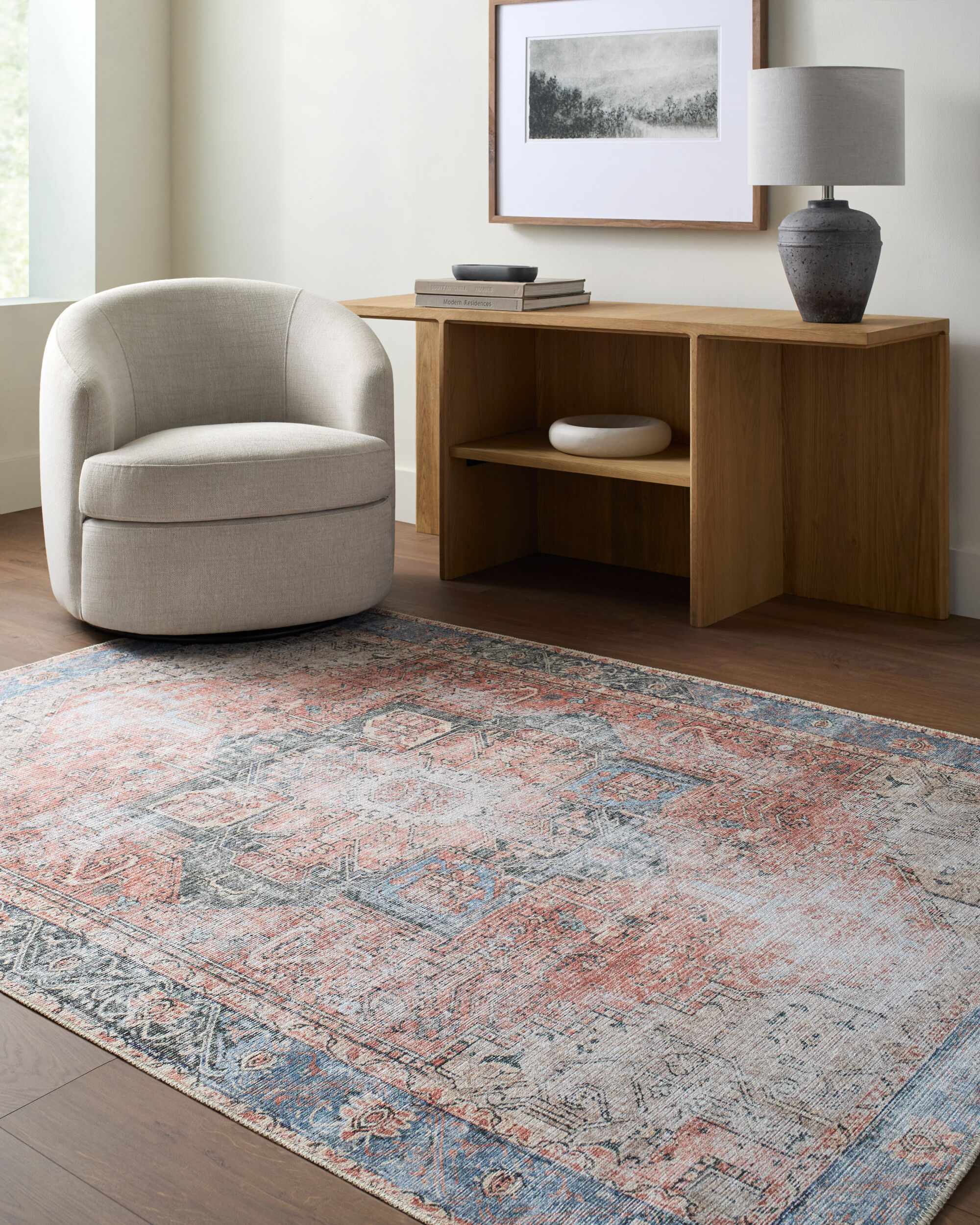 Rosman Distressed Washable Area Rug - Image 27