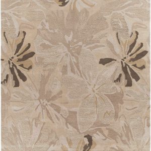 Ilfeld Athena Gray Floral Wool Rug