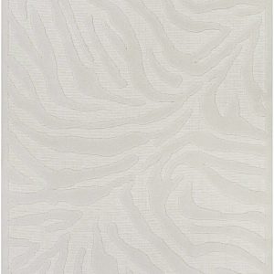 Benzonia 3D White Zebra Outdoor Rug