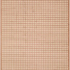 Hafwen Light Brown Grid Area Rug