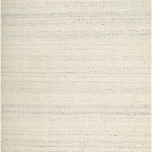 Padoo Ivory Solid Hand Woven Wool Area Rug