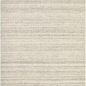 Fazou Light Gray Solid Hand Woven Wool Area Rug