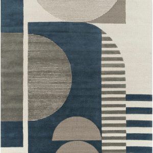 Brooklyn Blue&Gray Modern Wool Rug