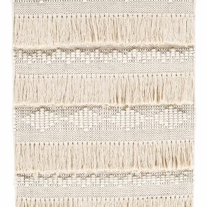 Brookesmith Cream Fringed Patterned Wall Hanging