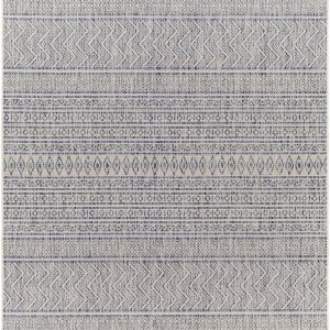 Madras Navy All Over Performance Outdoor Rug