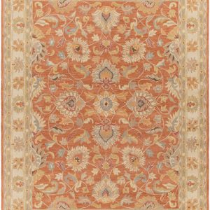 Caesar Hand Tufted Burnt Orange 1124 Wool Carpet