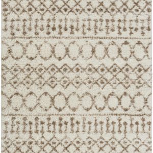 Monarch Cream&Tan Trellis Plush Rug