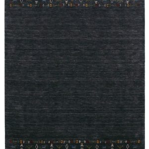 Contemporary Design Charcoal Hand Loomed Wool Area Rug