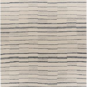 Creswell Broken-Striped Hand Tufted Wool Area Rug
