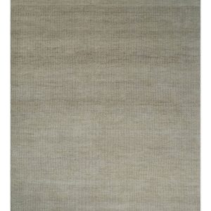 Custom Made Contemporary Brown and Ivory Hand Knotted Rug Area Rug