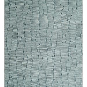 Custom Made Hand Tufted Multi Size Woolen Modern Ivory and Blue Area Rug
