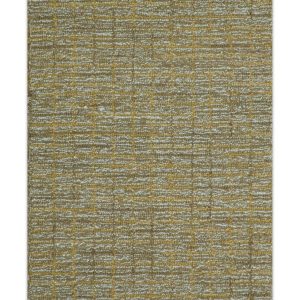 Custom Made Modern Style Hand Tufted Mustard and Brown Wool Rug