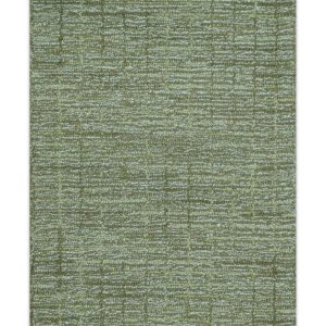 Custom Made Olive and Beige Modern Style Hand Tufted Wool Rug
